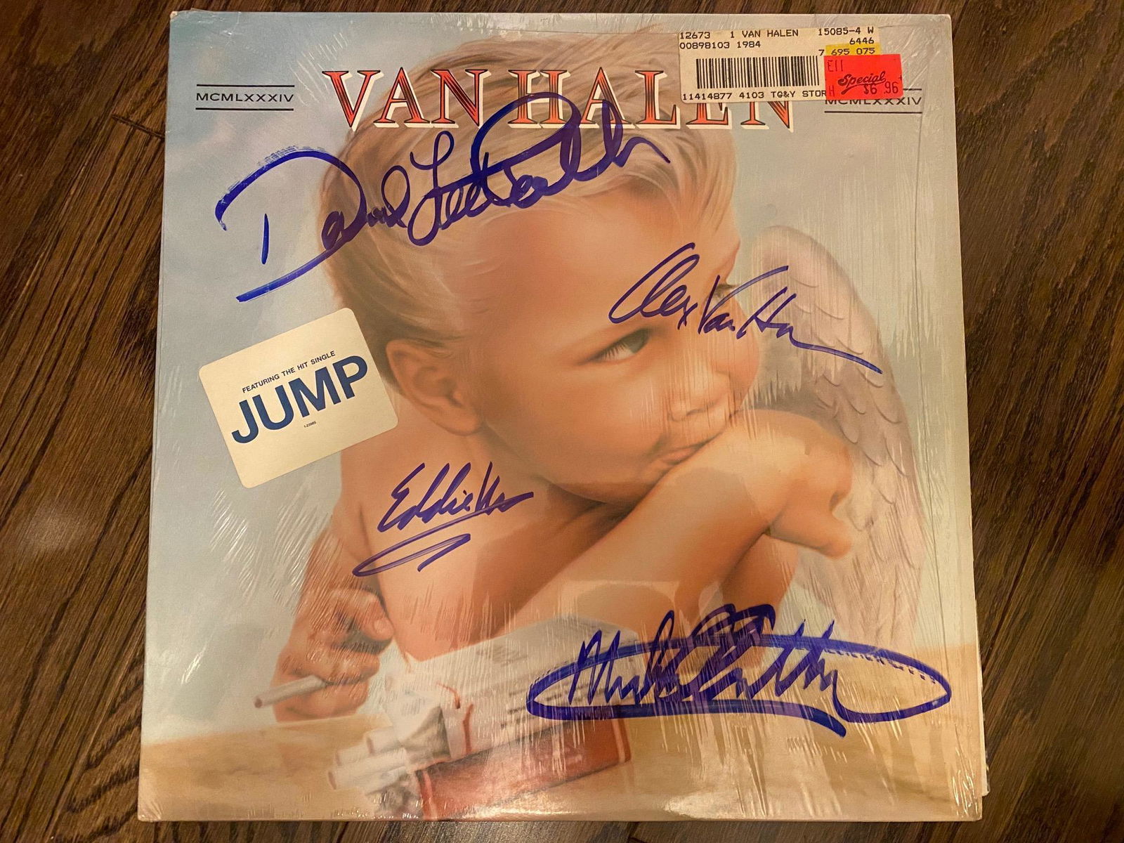 Fully Signed Van Halen 1984 Vinyl LP Certified: This lot is a fully signed van halen 1984 LP. Please note that the autographs are on the outer plastic wrap. Item comes with Certificate of Authenticity guaranteeing it for a lifetime