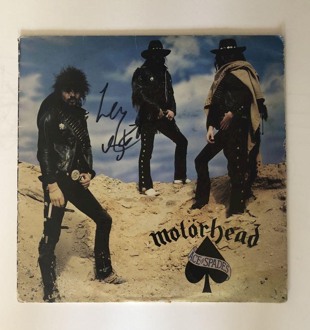 Lemmy Signed MotÃ¶rhead Ace Of Spades Vinyl LP: This lot is a vinyl LP autographed by Lemmy of MotÃ¶rhead. Item comes with Certificate of Authenticity guaranteeing it for a lifetime