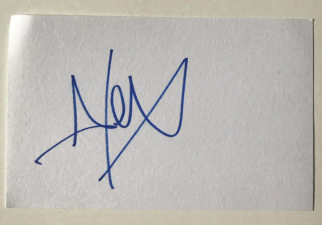 Alex Turner Signed Framing Card Arctic Monkeys: This lot is a framing card, autographed by Alex Turner of The Arctic Monkeys. Item comes with Certificate of Authenticity guaranteeing it for a lifetime