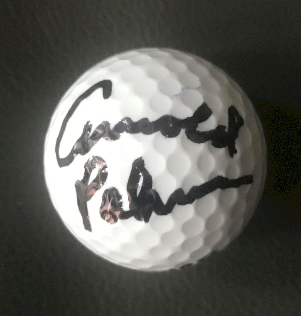 Arnold Palmer Signed Golf Ball: This lot is a golf ball, autographed by Arnold Palmer. Item comes with Certificate of Authenticity guaranteeing it for a lifetime