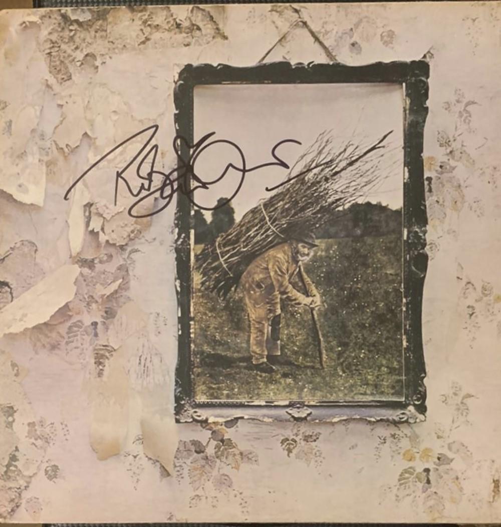 Robert Plant Signed Led Zeppelin 4 Vinyl LP Certified: This lot is a vinyl LP autographed by Robert Plant of Led Zeppelin. Item comes with Certificate of Authenticity guaranteeing it for a lifetime