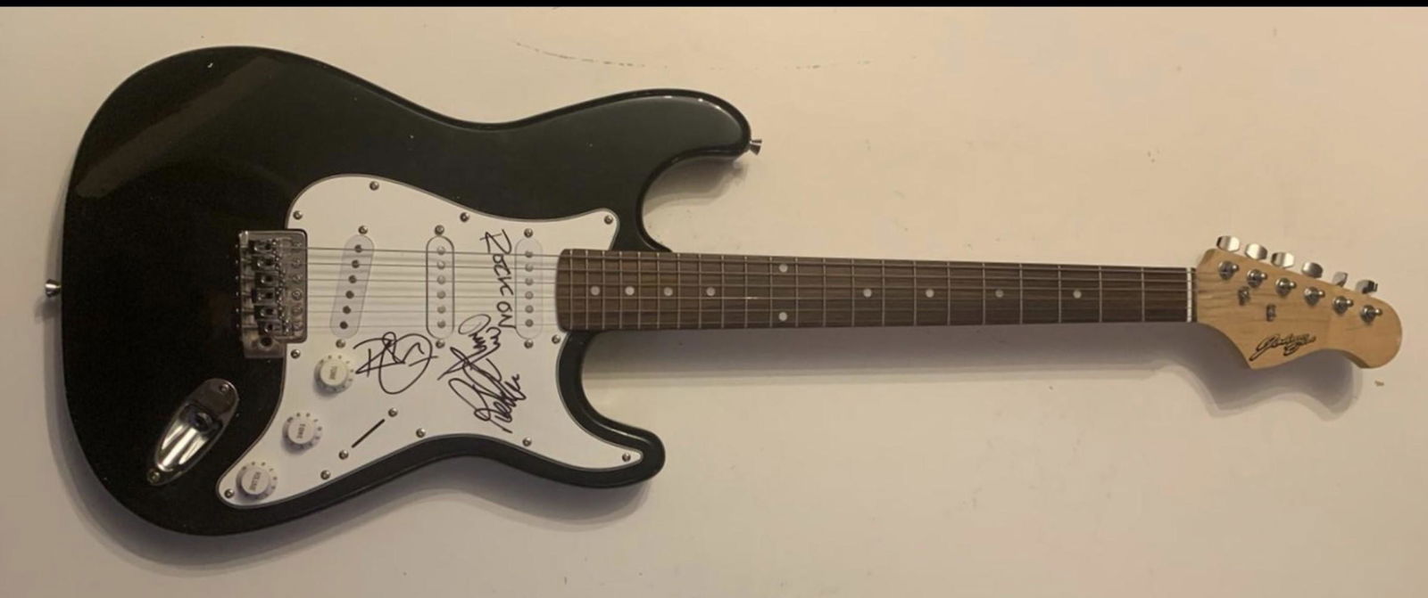 Led Zeppelin Fully Signed Electric Guitar Certified: This lot is an electric guitar autographed by Robert Plant, Jimmy Page and John Paul Jones of Led Zeppelin. Item comes with Certificate of Authenticity guaranteeing it for a lifetime