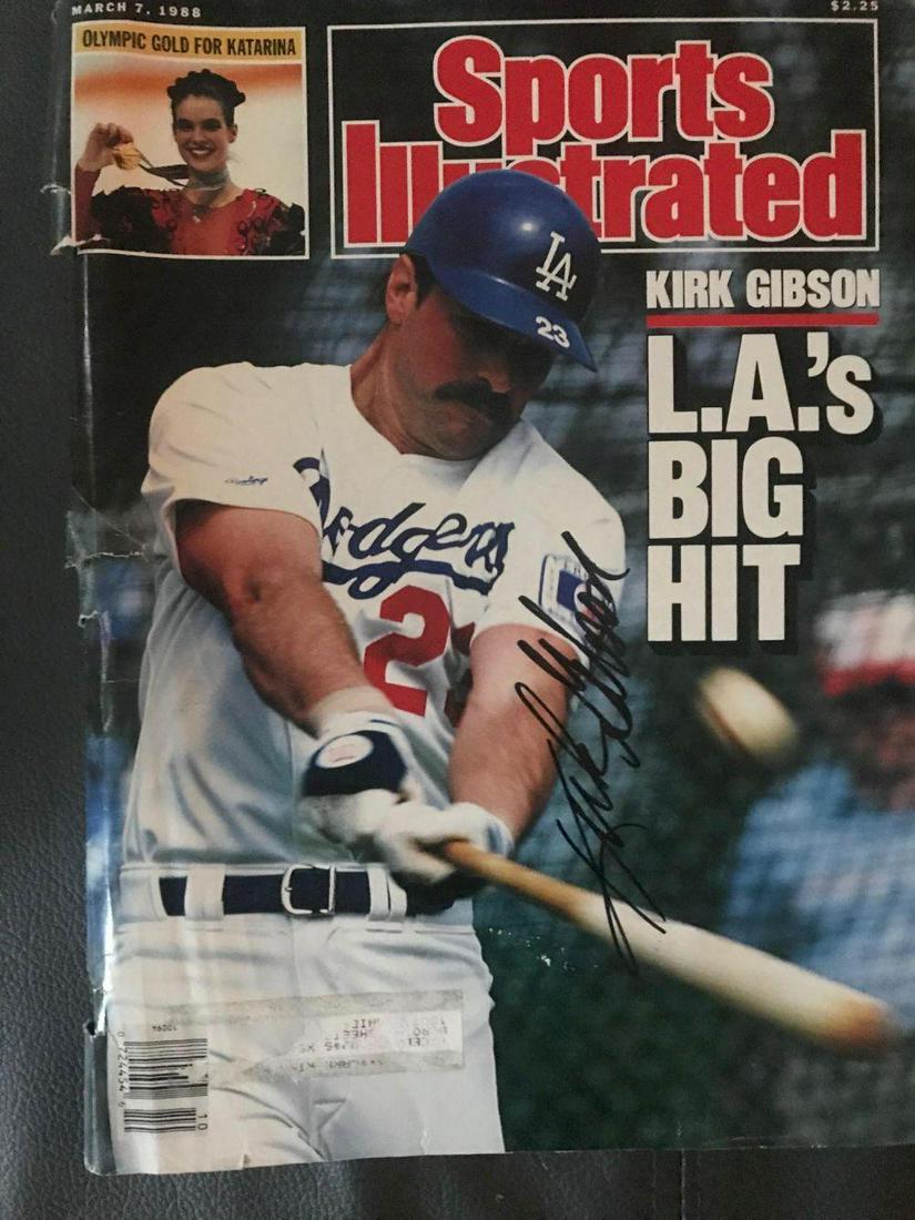 Kirk Gibson Signed Sports Illustrated Magazine: This lot is a Sports Illustrated magazine autographed by Kirk Gibson. Item comes with Certificate of Authenticity guaranteeing it for a lifetime.
