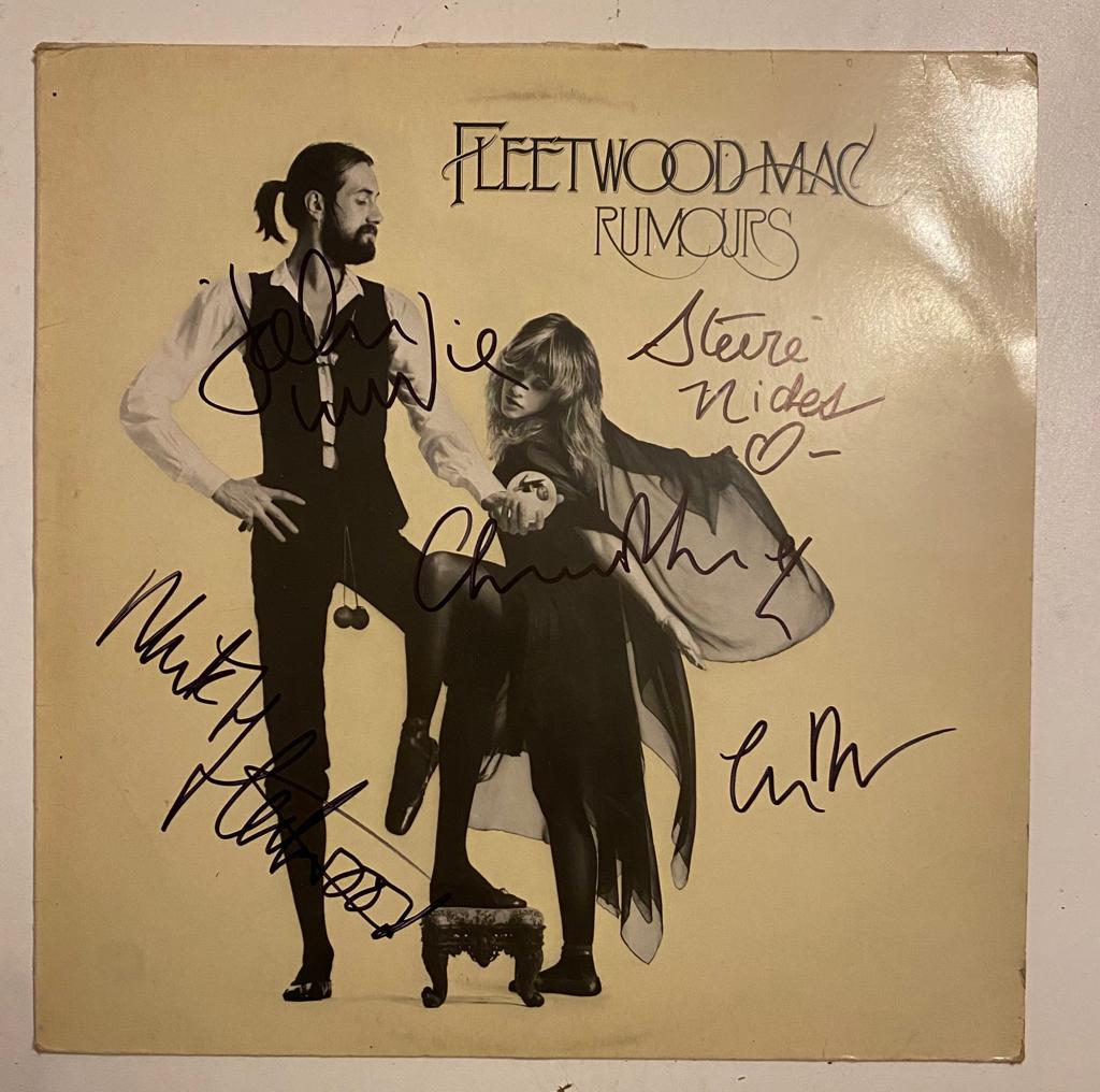 Fleetwood Mac Signed Rumours Vinyl LP Certified: This lot is a vinyl LP, autographed by all members of Fleetwood Mac. Item comes with Certificate of Authenticity guaranteeing it for a lifetime.