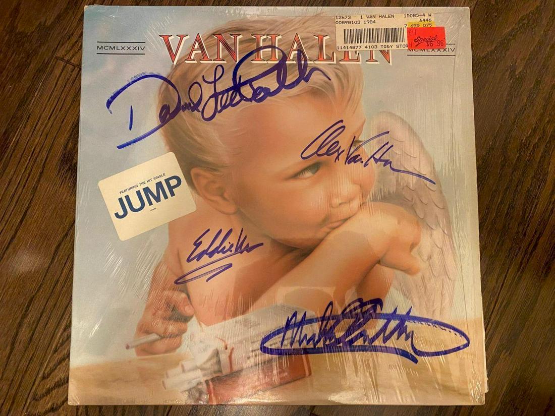 Fully Signed Van Halen 1984 Vinyl LP Certified: This lot is a fully signed van halen 1984 LP. Please note that the autographs are on the outer plastic wrap. Item comes with Certificate of Authenticity guaranteeing it for a lifetime