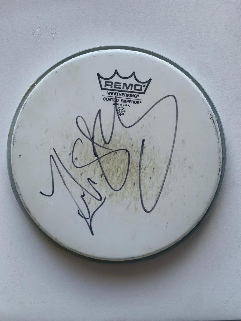 Zak Starkey The Who Oasis Signed Drumskin Certified: This lot is a Drumskin autographed by Zak Starkey