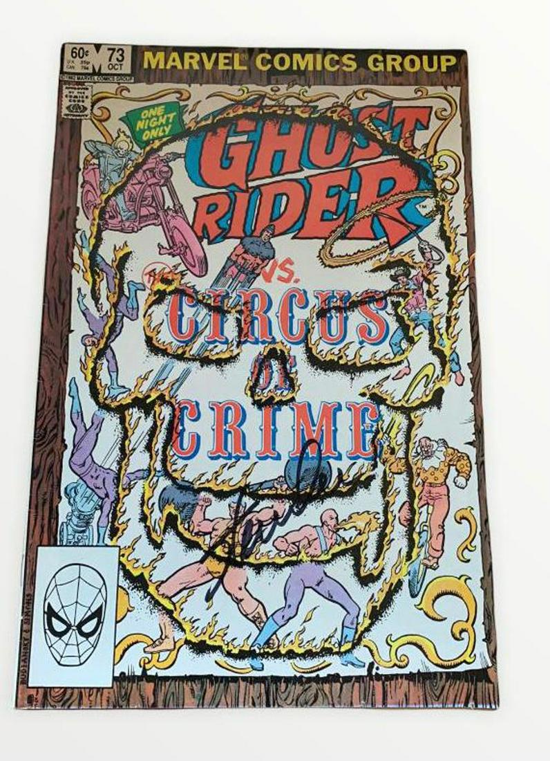 Stan Lee Signed Ghost Rider vs Circus of Crime Comic: This lot is a Ghost Rider vs Circus of Crime comic, autographed by Stan Lee. Item comes with Certificate of Authenticity, guaranteeing it for a lifetime.