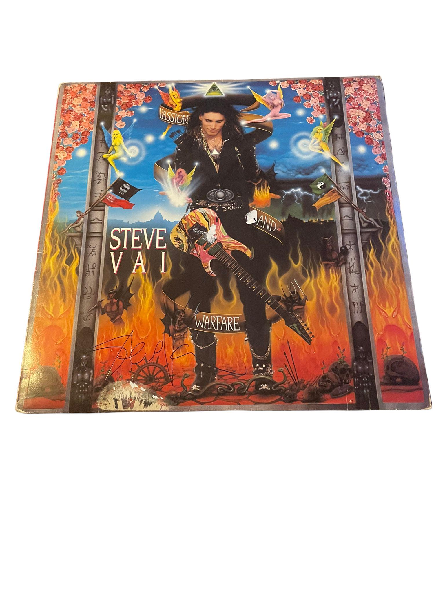 Steve Vai Signed Passion And Warfare Vinyl LP Certified: This lot is a vinyl LP (Passion and Warfare) autographed by Steve Vai.