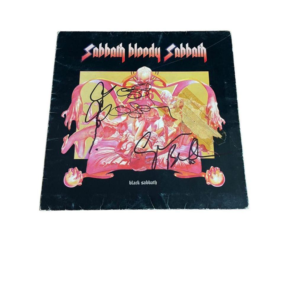 This lot is a vinyl LP autographed by Ozzy Ozbourne, Geezer Butler and Tony Iommi of Black Sabbath: This lot is a vinyl LP autographed by Ozzy Ozbourne, Geezer Butler and Tony Iommi of Black Sabbath