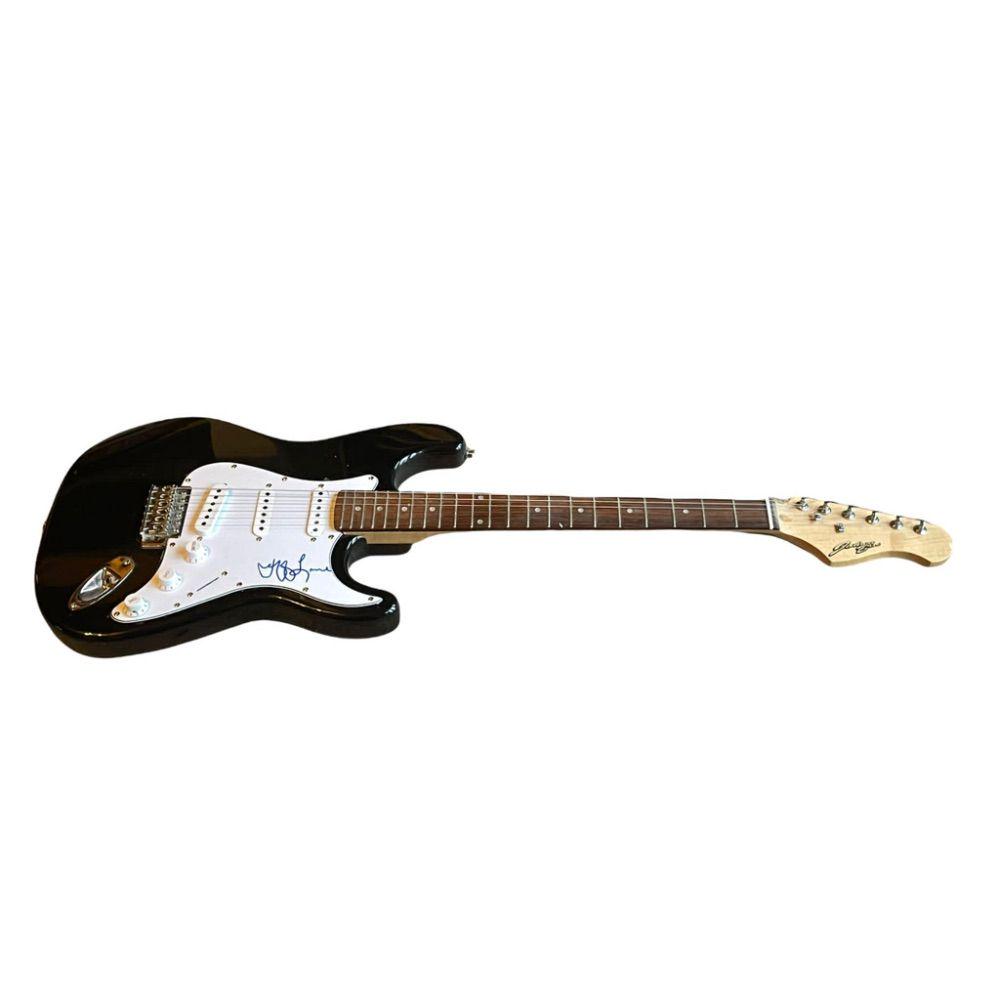 Jeff Lynne Signed Electric Guitar: This lot is an electric guitar, autographed by Jeff Lynne of ELO. Jeffrey Lynne OBE (born 30 December 1947) is an English musician, singer-songwriter, and record producer. He is best known as the co-f