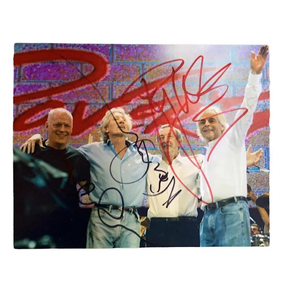 Pink Floyd Signed Photograph Certified: This lot is a 10 x 8” photograph autographed by Roger Waters, David Gilmour and Nick Mason of Pink Floyd. Item comes with Certificate of Authenticity, guaranteeing it for a lifetime.