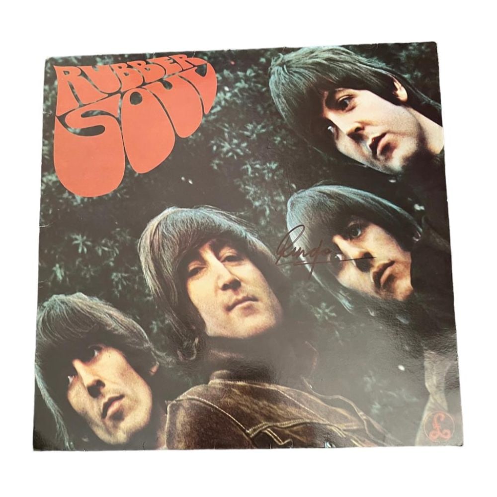 Ringo Starr The Beatles Signed Rubber Soul Vinyl LP: This lot is a vinyl LP 'Rubber Soul' autographed by Ringo Starr of The Beatles