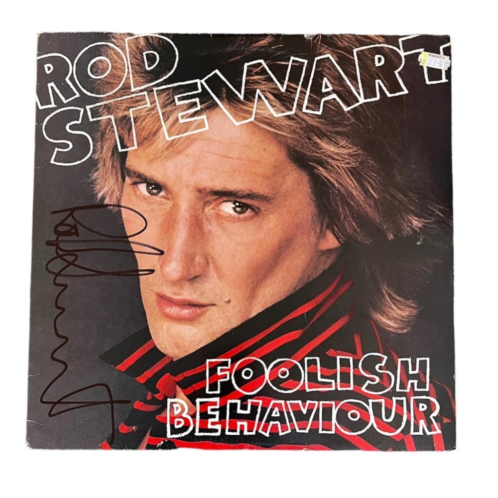 Rod Stewart Signed 'Foolish Behavior' Vinyl LP: This lot is a vinyl LP 'Foolish Behaviour' autographed on the front cover in black sharpie pen by Rod Stewart. Sir Roderick David Stewart CBE (born 10 January 1945) is a British rock and pop singer an