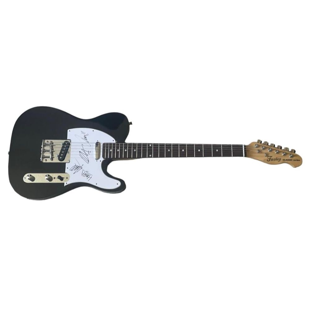Harry Styles 1D One Direction Signed Electric Guitar Certifed: This lot is a Telecaster style electric guitar autographed by Harry Styles, Louis Tomlinson, Liam Payne and Niall Horan of One Direction