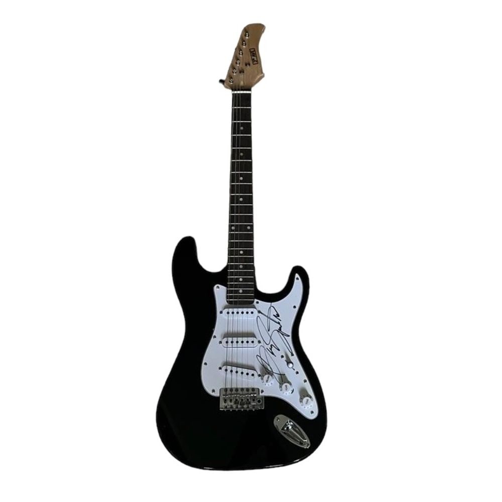 Bruce Springsteen Signed Electric Guitar: This lot is an electric guitar autographed on the scratchplate in black sharpie pen by Bruce Springsteen. Bruce Springsteen (born September 23, 1949) is an American singer, songwriter, and musician. H