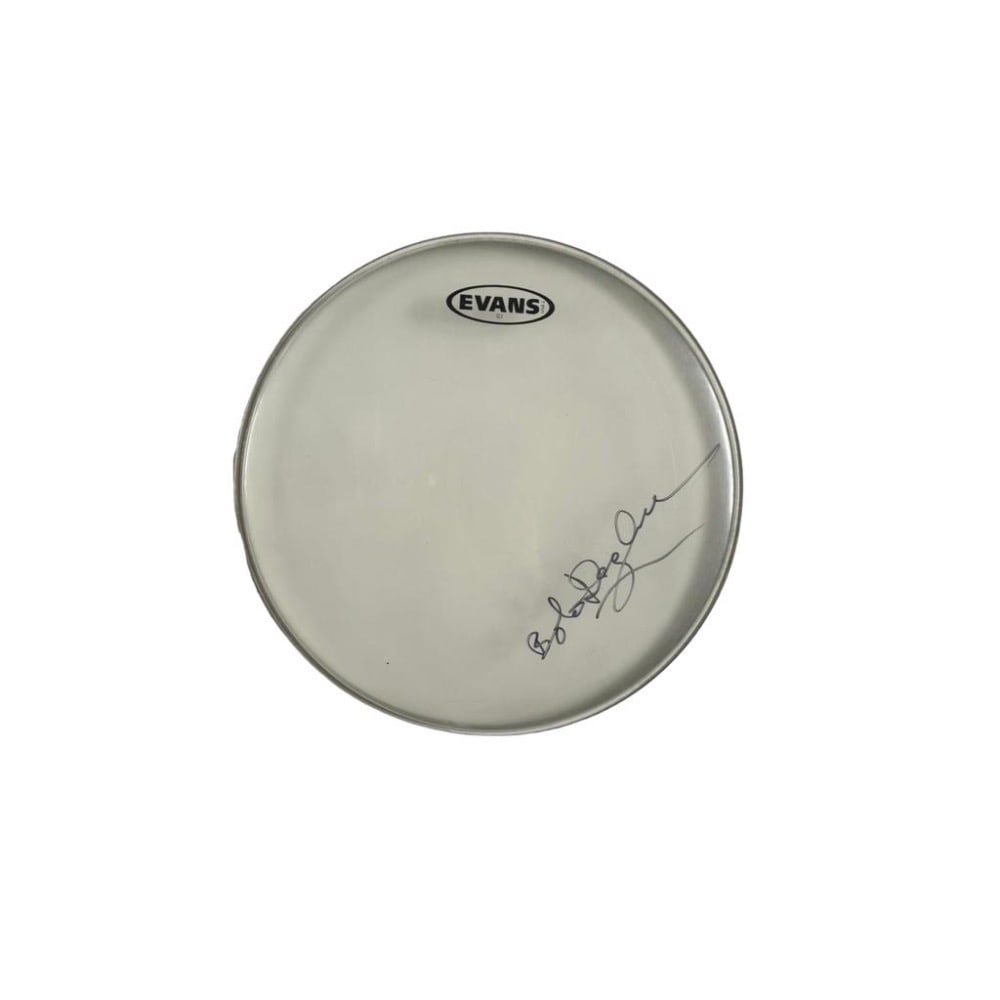 Bob Dylan Signed Drumhead: This lot is a drumhead autographed by Bob Dylan. Bob Dylan is an American singer-songwriter. Generally regarded as one of the greatest songwriters ever. Dylan has been a major figure in popular cultur