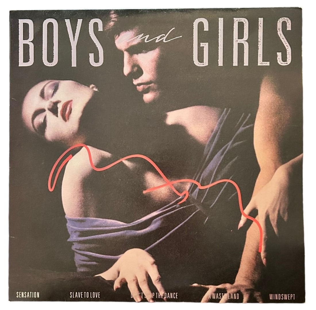 Bryan Ferry Signed Boys And Girls Vinyl LP: This lot is a vinyl LP (Boys and Girls) autographed on the front cover by Bryan Ferry. Item comes with Certificate of Authenticity, guaranteeing it for a lifetime.