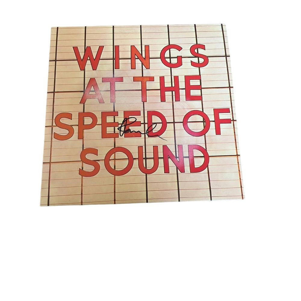 Paul McCartney Signed Vinyl Record Certified: This lot is a vinyl record 'Wings At The Speed Of Sound' autographed by Sir Paul McCartney. Item comes with Certificate of Authenticity, guaranteeing it for a lifetime.