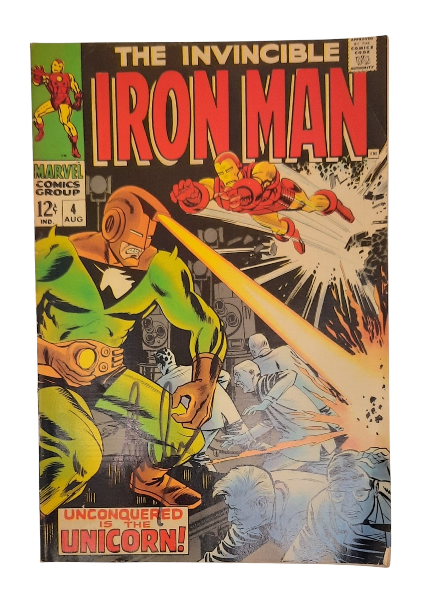 Stan Lee Signed Marvel The Invincible Iron Man Comic Book: This lot is a Marvel, The Invincible Iron Man comic book, autographed by Stan Lee. Item comes with third-party authentication and affixed tamper-proof holographic QR sticker leading to item details an