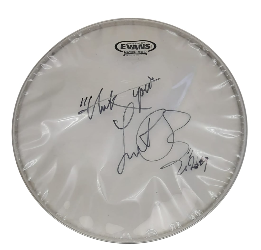 Charlie Watts The Rolling Stones Signed Drumskin: This lot is a 13" Evans drumskin, autographed by Charlie Watts of The Rolling Stones. Item is authenticated by HSA and comes with affixed HSA Tamper-Proof hologram with interactive QR code, containing