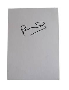Paul McCartney Signed Cut Sheet: This lot is a cut sheet, autographed by Paul McCartney. Item is authenticated by HSA and comes with affixed HSA Tamper-Proof hologram with interactive QR code, containing item details and Authentiscor