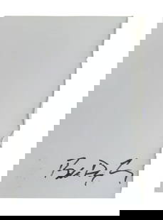 Bob Dylan Signed Cut Sheet: This lot is a cut sheet, autographed by Bob Dylan. Item comes with third-party authentication and affixed tamper-proof holographic QR sticker leading to item details and scoring.