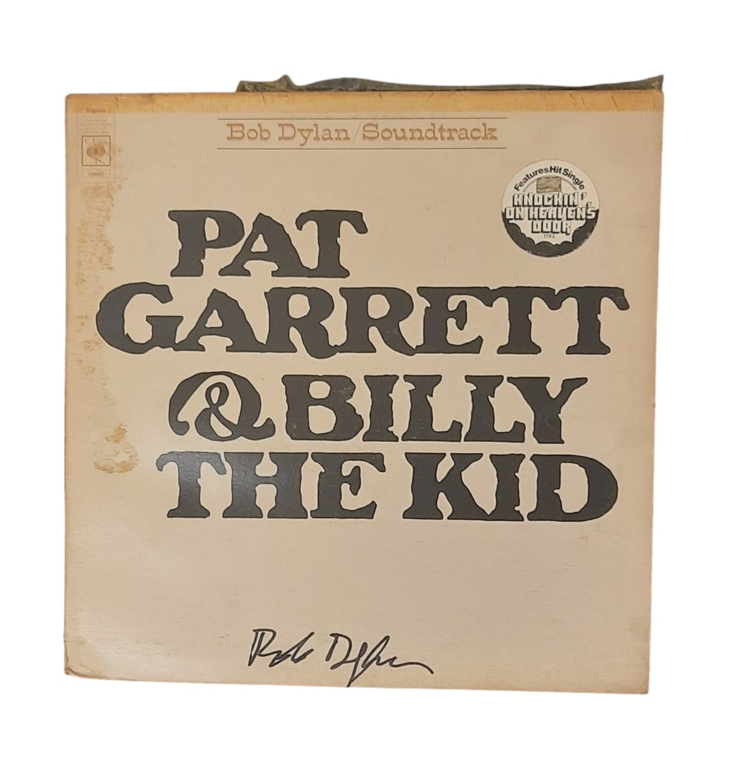Bob Dylan Signed Vinyl LP: This lot is a Bob Dylan soundtrack vinyl LP (Pat Garret & Billy The Kid) autographed by Bob Dylan. Item comes with third-party authentication and affixed tamper-proof holographic QR sticker leading to