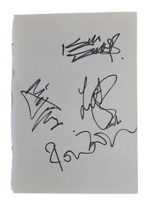The Rolling Stones Signed Cut Sheet: This lot is a cut sheet, autographed by Mick Jagger, Keith Richards, Charlie Watts and Ronnie Wood of The Rolling Stones. Item comes with third-party authentication and affixed tamper-proof holographi