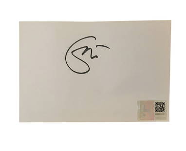 Eric Clapton Signed Index Card: This lot is an index card, autographed by Eric Clapton. Item comes with third-party authentication and affixed tamper-proof holographic QR sticker leading to item details and scoring.