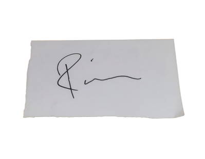 Ronnie Wood Signed Cut Sheet: This lot is a cut sheet, autographed by Ronnie Wood of The Rolling Stones. Item comes with third-party authentication and affixed tamper-proof holographic QR sticker leading to item details and scorin