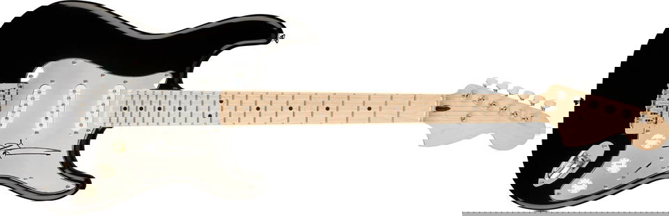 Pete Townshend Signed Electric Guitar: This lot is an electric guitar, autographed on the pickguard by Pete Townshend of The Who. Item comes with third-party authentication and affixed tamper-proof holographic QR sticker leading to item de