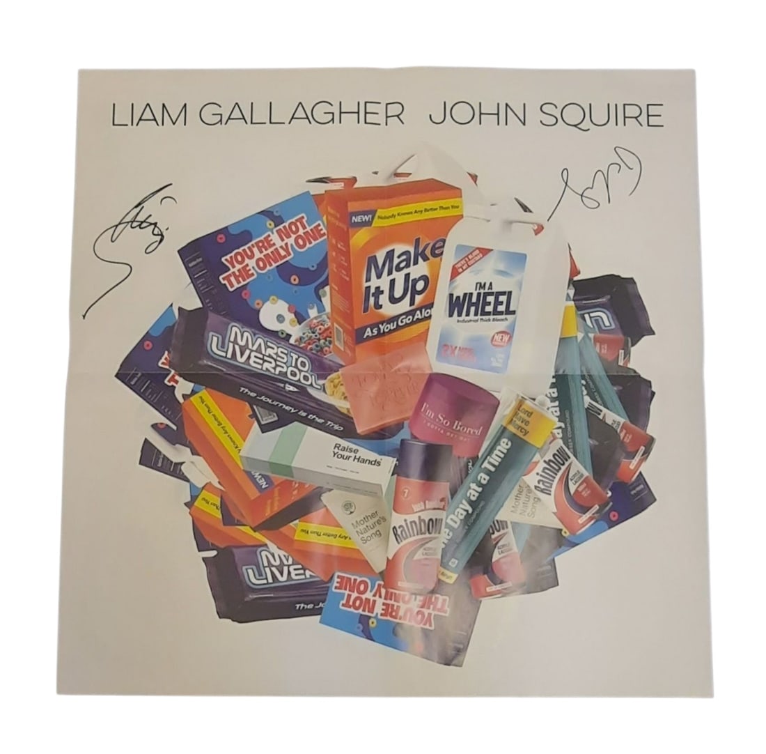 Liam Gallagher And John Squire Signed Cover Art Promotional Poster (1 of 1)