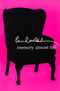 Paul McCartney Original Promotional Poster: This lot is a 30x20" original (Paul McCartney) promotional poster for the album release (Memory Almost Full). Item comes with COA guaranteeing the item as original for a lifetime.
