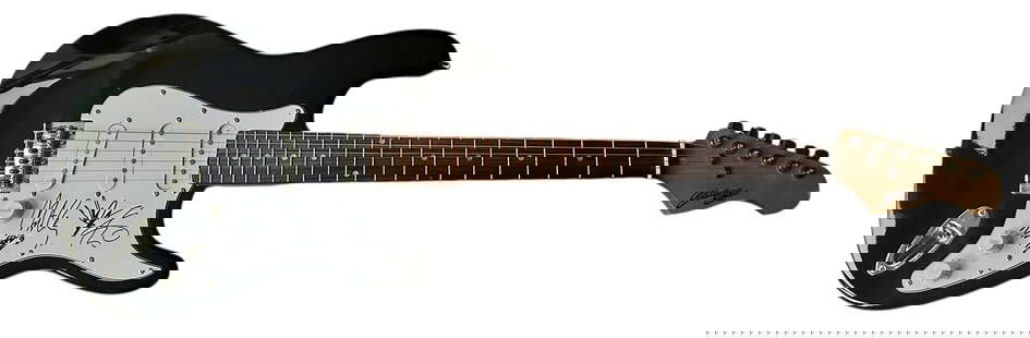 Soundgarden Signed Electric Guitar: This lot is an electric guitar, autographed on the pickguard by Chris Cornell, Ben Shepherd and Matt Cameron of Soundgarden. Item comes with third-party authentication and affixed tamper-proof hologra
