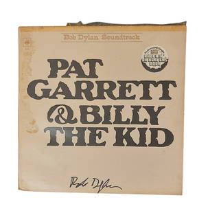 Bob Dylan Signed Vinyl LP: This lot is a Bob Dylan soundtrack vinyl LP (Pat Garret & Billy The Kid) autographed by Bob Dylan. Item comes with third-party authentication and affixed tamper-proof holographic QR sticker leading to