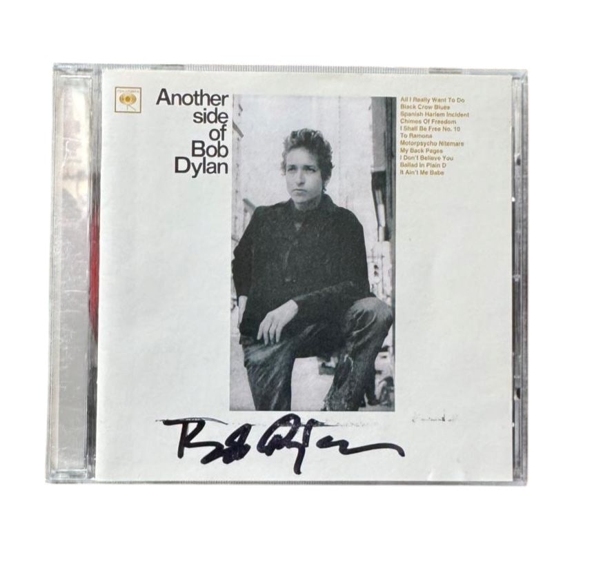Bob Dylan Signed CD: This lot is a CD (Another Side Of Bob Dylan), autographed on the front of the CD sleeve by Bob Dylan. Item comes with third-party authentication and affixed tamper-proof holographic QR sticker leading