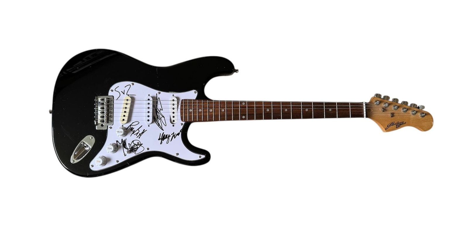 Bruce Springsteen And E Street Band Signed Electric Guitar: This lot is an electric guitar, autographed on the pickguard by Bruce Springsteen, Garry Tallent, Max Weinberg, Roy Bittan and Steve Van Zandt of Bruce Springsteen and the E Street Band. Item comes wi