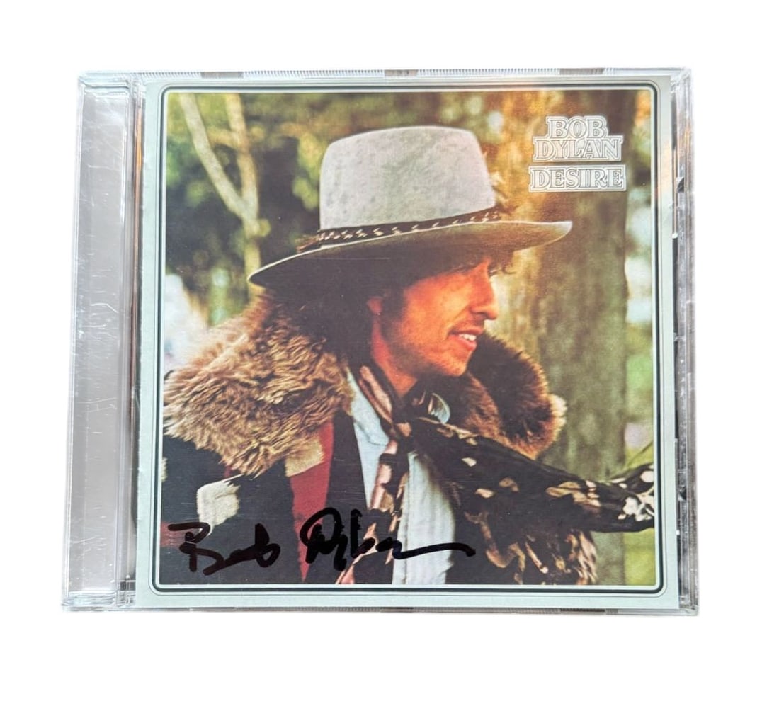 Bob Dylan Signed CD: This lot is a CD (Desire), autographed on the front of the CD sleeve by Bob Dylan. Item comes with third-party authentication and affixed tamper-proof holographic QR sticker leading to item details an