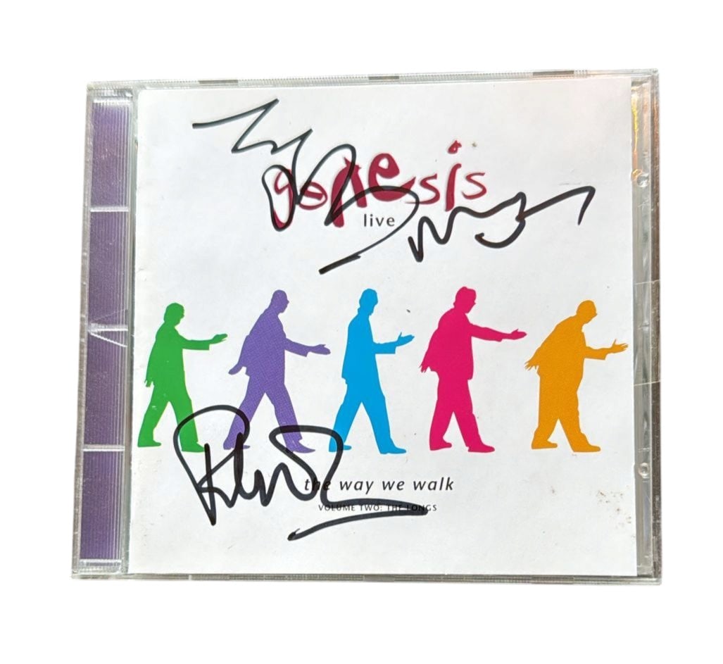 Genesis Signed CD: This lot is a CD (The Way We Walk - Live), autographed on the front of the CD sleeve by Phil Collins, Mike Rutherford and Tony Banks of Genesis. Item comes with third-party authentication and affixed