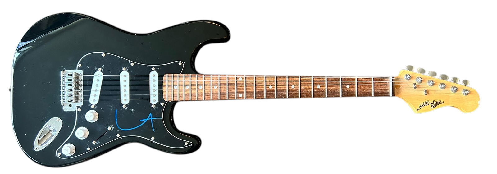 Kanye West Signed Electric Guitar: This lot is an electric guitar, autographed by Kanye West. Item comes with third-party authentication and affixed tamper-proof holographic QR sticker leading to item details and scoring.