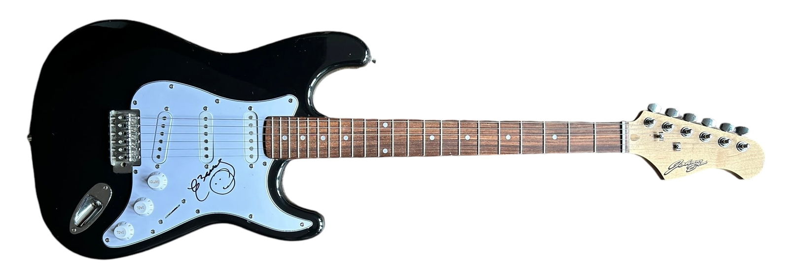 Chuck Berry Signed Electric Guitar: This lot is an electric guitar, autographed by Chuck Berry. Item comes with Certificate of Authenticity, guaranteeing it for a lifetime.