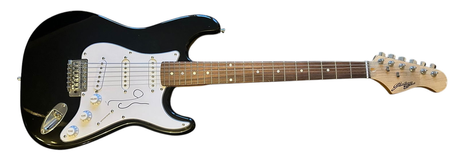 Noel Gallagher Oasis Signed Electric Guitar: This lot is an electric guitar, autographed on the pickguard by Noel Gallagher of Oasis. Item comes with third-party authentication and affixed tamper-proof holographic QR sticker leading to item deta