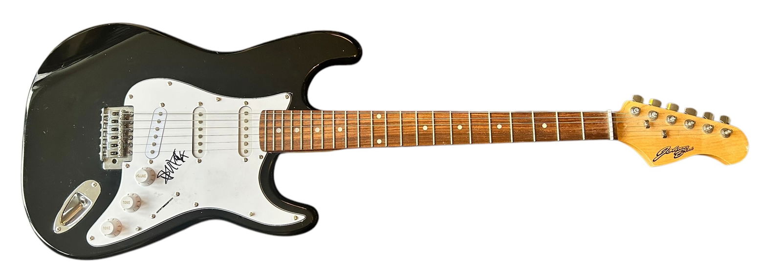 Travis Barker Signed Electric Guitar: This lot is an electric guitar, autographed by Travis Barker of Blink-182. Item comes with third-party authentication and affixed tamper-proof holographic QR sticker leading to item details and scorin