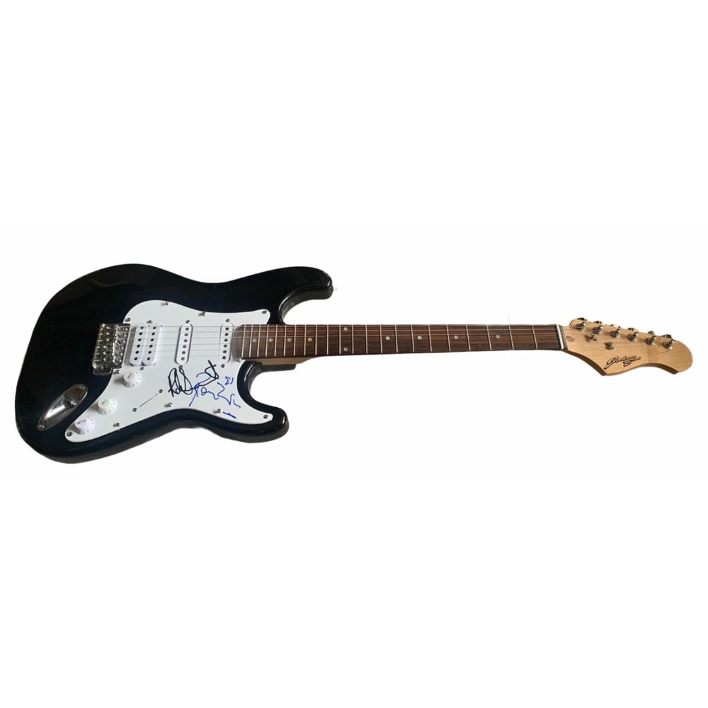 Rod Stewart and Ronnie Wood Signed Electric Guitar Certified: This lot is an electric guitar, autographed by Rod Stewart and Ronnie Wood of the Faces. Item comes with Certificate of Authenticity, guaranteeing it for a lifetime.