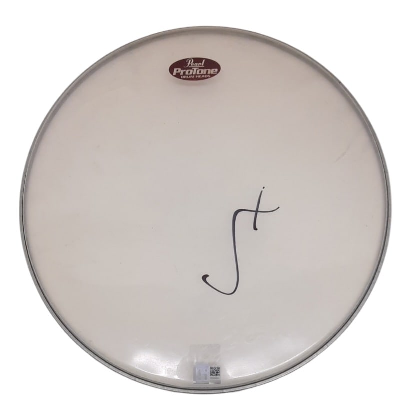 Kanye West Signed Drumskin: This lot is a 16.5" Pearl drumskin, autographed by Kanye West. Item comes with third-party authentication and affixed tamper-proof holographic QR sticker leading to item details and scoring.