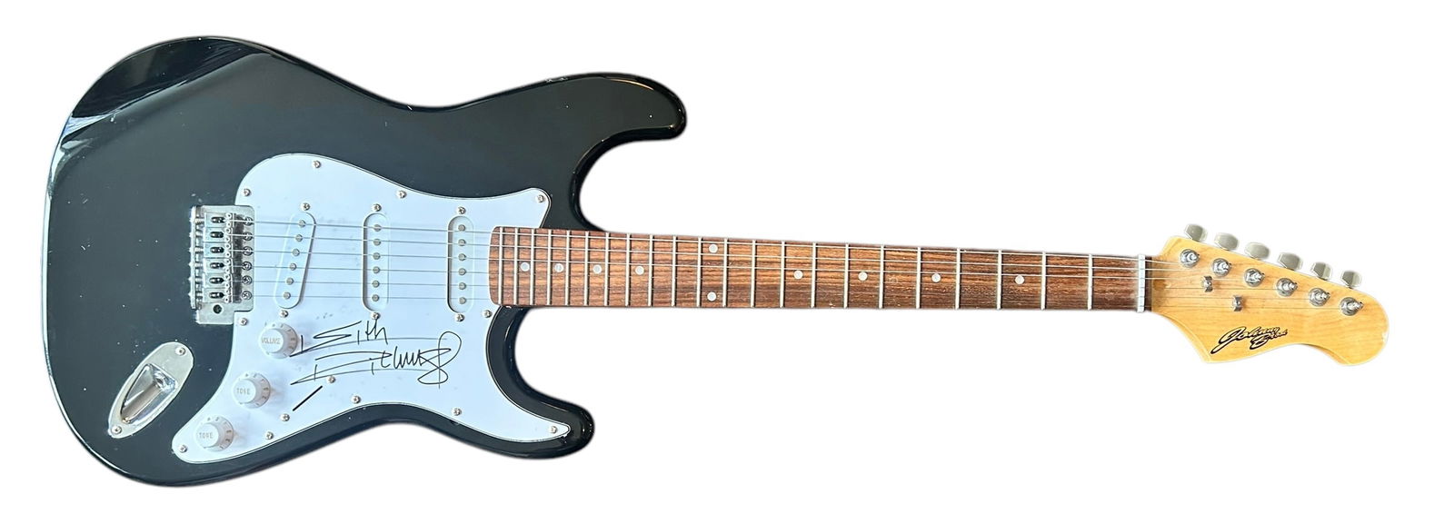 Keith Richards Signed Electric Guitar: This lot is an electric guitar, autographed by Keith Richards of The Rolling Stones. Item comes with third-party authentication and affixed tamper-proof holographic QR sticker leading to item details