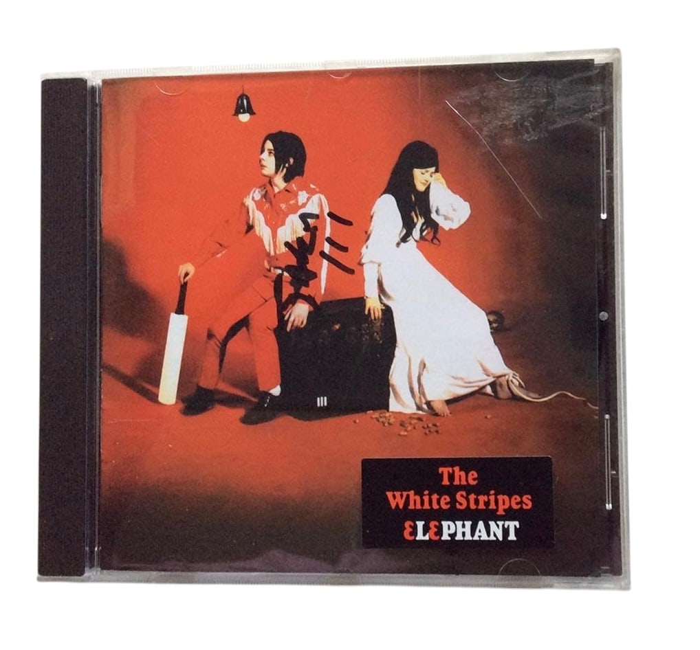 Jack White Signed CD: This lot is a CD (Elephant) autographed by Jack White of The White Stripes. Item comes with third-party authentication and affixed tamper-proof holographic QR sticker leading to item details and scori