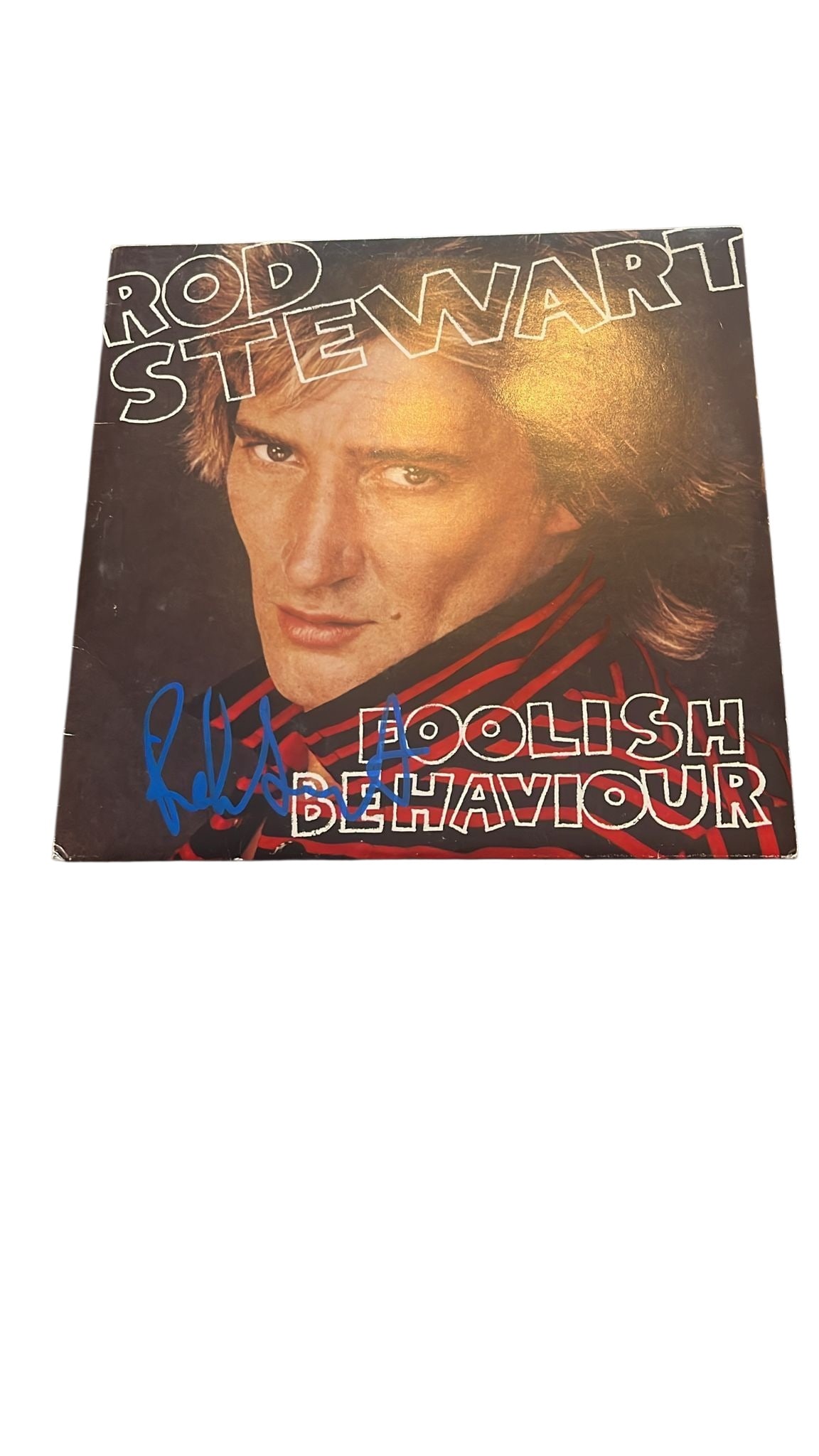 Rod Stewart Signed Vinyl LP: This lot is a vinyl LP (Foolish Behaviour), autographed on the front of the vinyl cover by Rod Stewart. Item comes with third-party authentication and affixed tamper-proof holographic QR sticker leadi