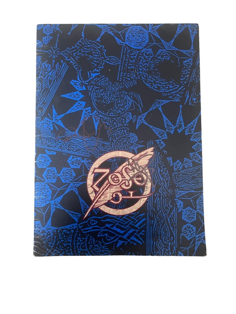 Jimmy Page And Robert Plant Signed Tour Programme: This lot is a tour programme (Jimmy Page and Robert Plant 1995 Tour), autographed on the front cover by Jimmy Page and Robert Plant. Item comes with third-party authentication and affixed tamper-proof