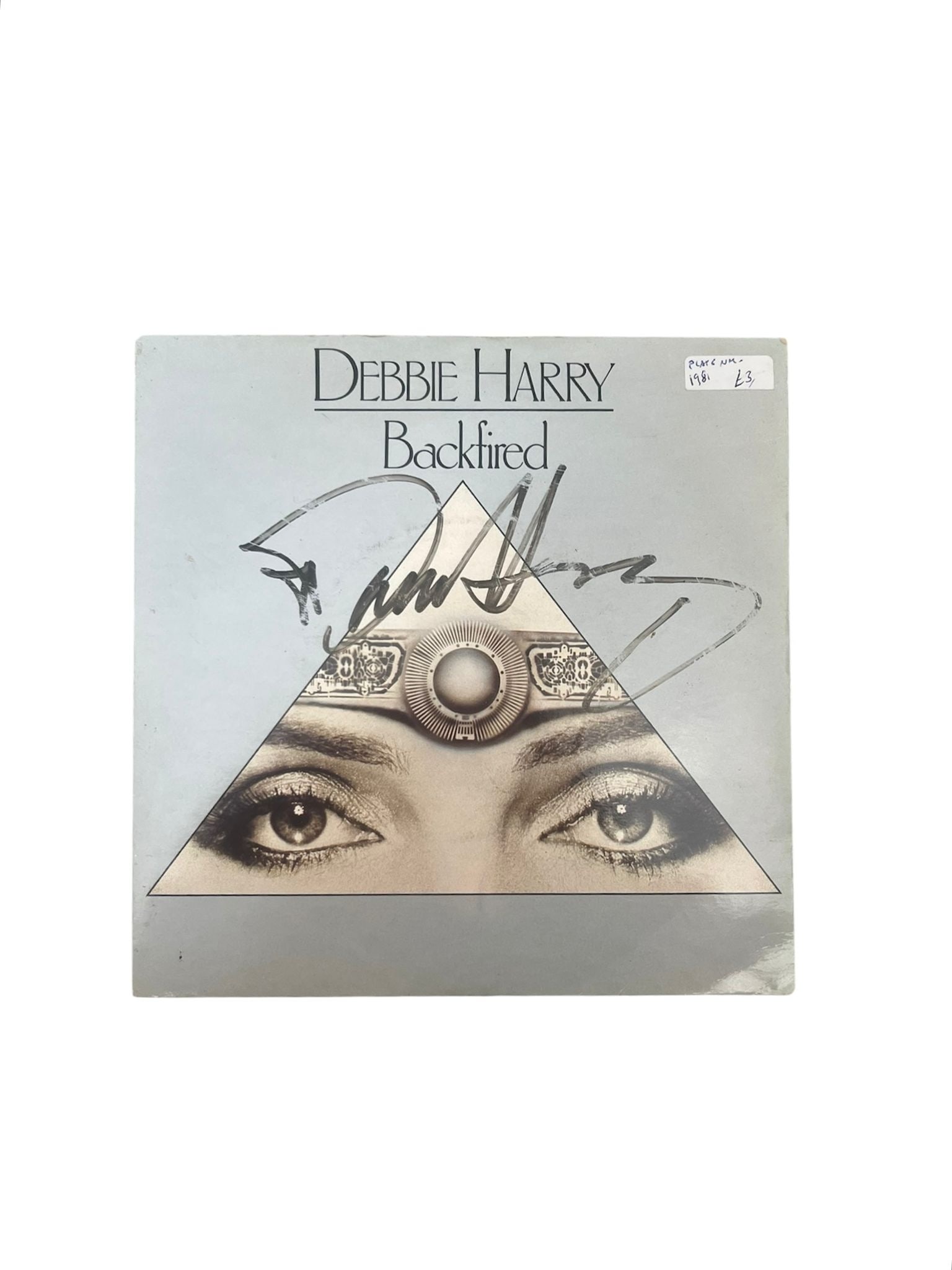 Debbie Harry Signed Vinyl 45: This lot is a vinyl 45 (Backfired), autographed on the front of the vinyl cover by Debbie Harry. Item comes with third-party authentication and affixed tamper-proof holographic QR sticker leading to i
